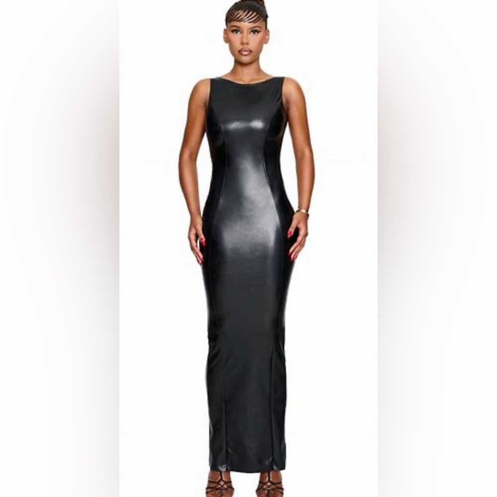 Sleek Black Maxi Dress